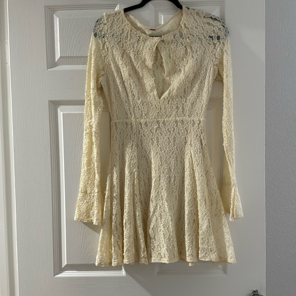 Free People cream lace dress